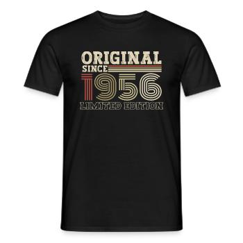 Original seit 1956 Jahrgang Geburtstag Geschenk - Männer T-Shirt - Schwarz - Vorne - AI Model Male 178 light (178cm)
