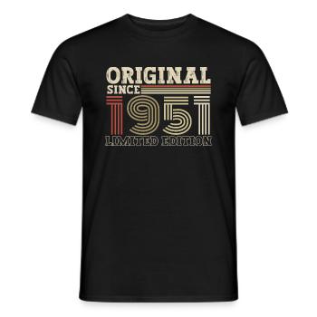 Original since 1951 vintage birthday gift - Men's T-Shirt - black - Front - AI Model Male 178 light (178cm)