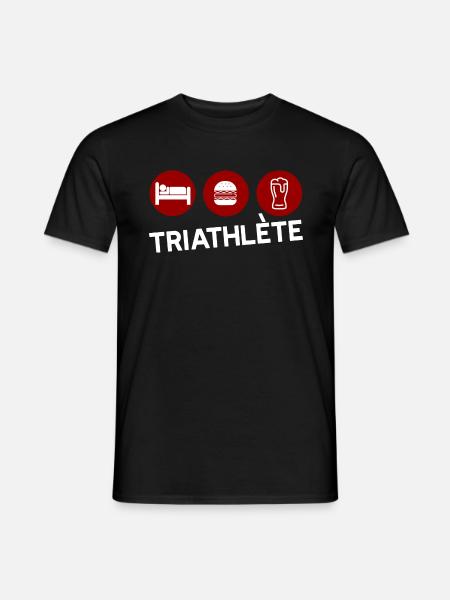 Triathlète humour cadeau - T-shirt homme - noir