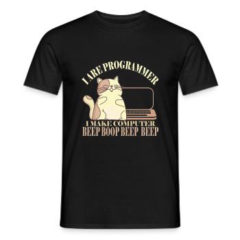 Je suis programmeur Shirt Shirt drôle d'ordinateur - T-shirt homme - noir - Devant - AI Model Male 178 light (178cm)
