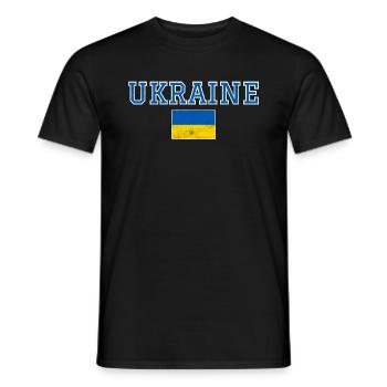 Ukraine - Men's T-Shirt - black - Front - AI Model Male 178 light (178cm)