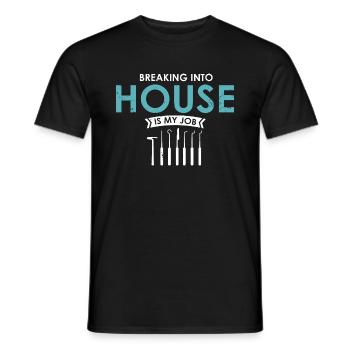 Einbrecher Schlüsseldienst Schließtechniker Design - Männer T-Shirt - Schwarz - Vorne - AI Model Male 178 light (178cm)