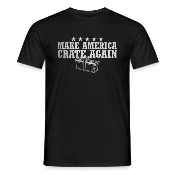 Pique-du parc Make America Crate Again - T-shirt homme - noir - Devant - AI Model Male 178 light (178cm)