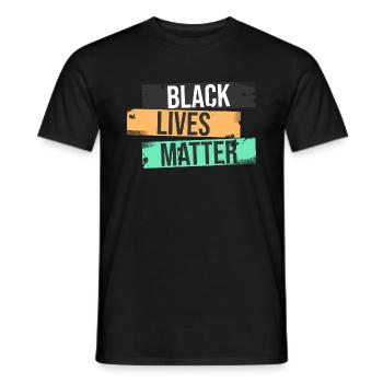 Black Lives Matter - Männer T-Shirt - Schwarz - Vorne - AI Model Male 178 light (178cm)