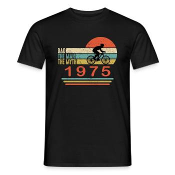 50 Geburtstag | 1975 | Vintage Fahrrad Design - Männer T-Shirt - Schwarz - Vorne - AI Model Male 178 light (178cm)