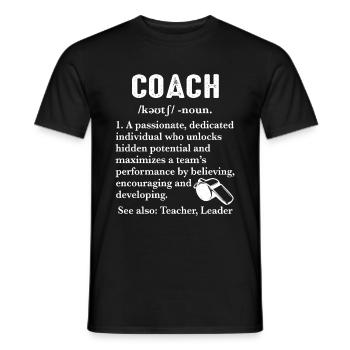 Definition von Coaching Coach - Männer T-Shirt - Schwarz - Vorne - AI Model Male 178 light (178cm)
