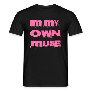 Je suis ma propre inspiration – Autonomisation grunge - T-shirt homme - noir - Devant - AI Model Male 178 light (178cm)