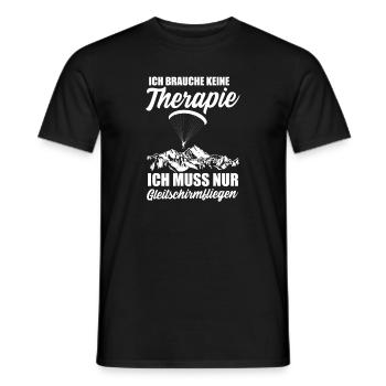 Paragliding Paragliding Paragliding - Men's T-Shirt - black - Front - AI Model Male 178 light (178cm)