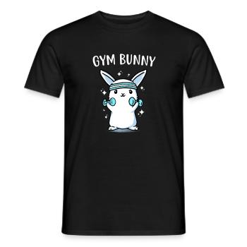 Cadeau de lapin d'entraînement de gymnastique de gymnastique - T-shirt homme - noir - Devant - AI Model Male 178 light (178cm)