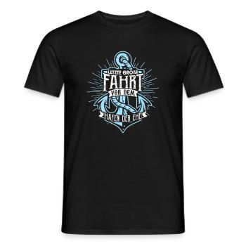 Letzte große Fahrt vor dem Hafen der Ehe JGA - Männer T-Shirt - Schwarz - Vorne - AI Model Male 178 light (178cm)