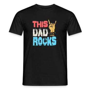 This Dad rocks Vatertag Geschenk - Männer T-Shirt - Schwarz - Vorne - AI Model Male 178 light (178cm)