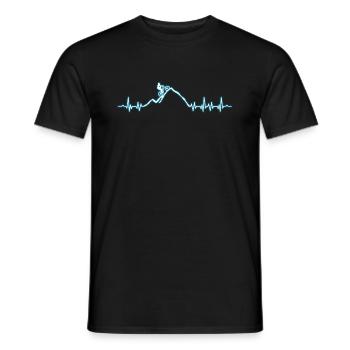 Herzschlag MTB Mountainbike Radler Geschenk - Männer T-Shirt - Schwarz - Vorne - AI Model Male 178 light (178cm)