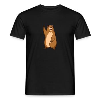 Marmot marmot gift - Men's T-Shirt - black - Front - AI Model Male 178 light (178cm)
