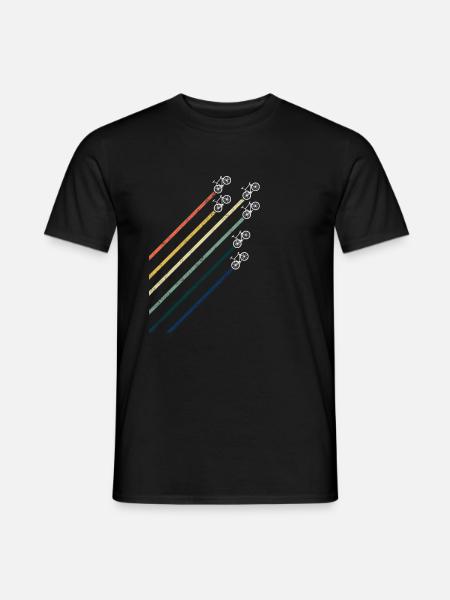Vintage MTB Mountainbike Colorful Geschenk - Männer T-Shirt - Schwarz