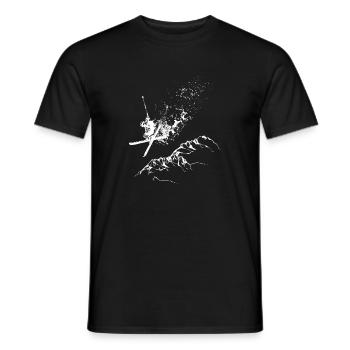Ski Skisprung Skifahrer - Männer T-Shirt - Schwarz - Vorne - AI Model Male 178 light (178cm)