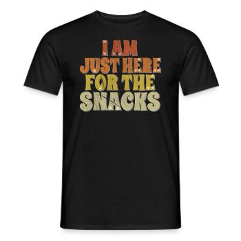 Baseball I'm Just Here For The Snacks Vintage - Men's T-Shirt - black - Front - AI Model Male 178 light (178cm)