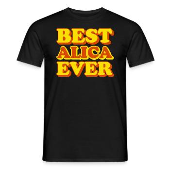 Alica Prénom Drôle de cadeau - T-shirt homme - noir - Devant - AI Model Male 178 light (178cm)