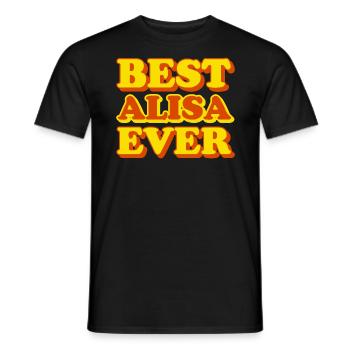Alisa First Name Funny Gift - Men's T-Shirt - black - Front - AI Model Male 178 light (178cm)