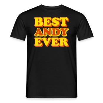 Andy Vorname Lustiges Geschenk - Männer T-Shirt - Schwarz - Vorne - AI Model Male 178 light (178cm)