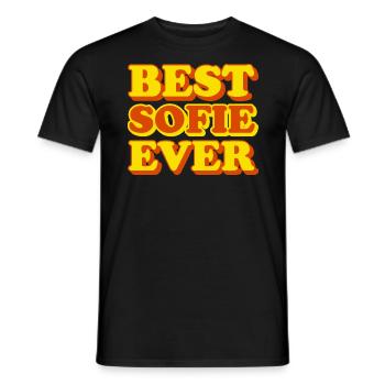 Sofie First Name Funny Gift - Men's T-Shirt - black - Front - AI Model Male 178 light (178cm)