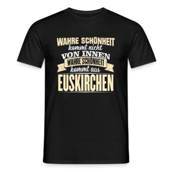 EUSKIRCHEN - Schönheit - Männer T-Shirt - Schwarz - Vorne - AI Model Male 178 light (178cm)