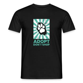 Animal Rescue Adopt Ne pas acheter chien patte Vintage - T-shirt homme - noir - Devant - AI Model Male 178 light (178cm)