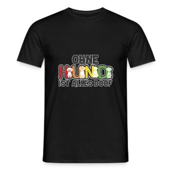 Without dog everything is doof gift - Men's T-Shirt - black - Front - AI Model Male 178 light (178cm)