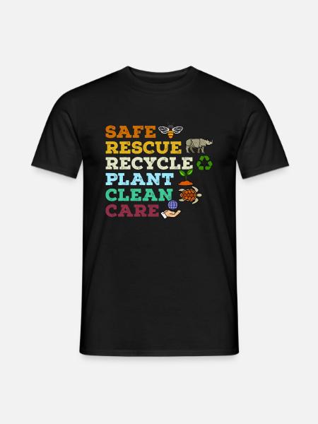 Umweltschützer Grüne Umweltschutz Öko - Männer T-Shirt - Schwarz