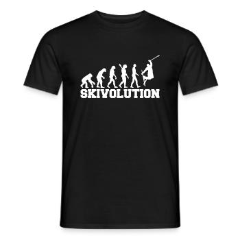Evolution ski station de ski piste de ski ski vacances ski - T-shirt homme - noir - Devant - AI Model Male 178 light (178cm)