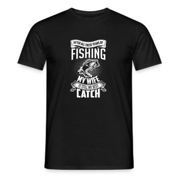pêcheur - T-shirt homme - noir - Devant - AI Model Male 178 light (178cm)