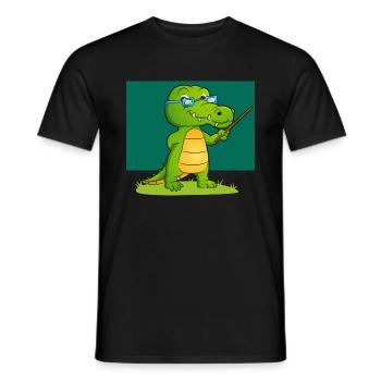 Teacher Crocodile Gift Teacher Alligator - Men's T-Shirt - black - Front - AI Model Male 178 light (178cm)