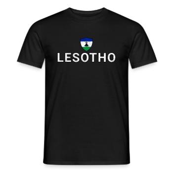 Lesotho - Männer T-Shirt - Schwarz - Vorne - AI Model Male 178 light (178cm)