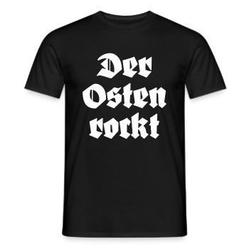 Der Osten Rockt Ostdeutschland - Männer T-Shirt - Schwarz - Vorne - AI Model Male 178 light (178cm)