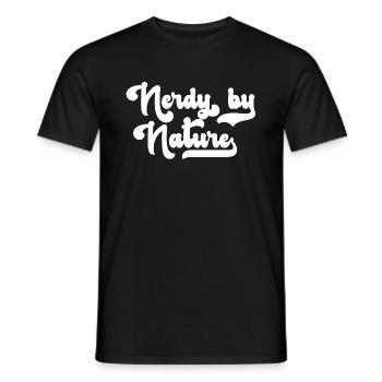 Nerd Nerdy par nature - T-shirt homme - noir - Devant - AI Model Male 178 light (178cm)