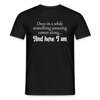 Amazing Comes Along Mother's Day - Men's T-Shirt - black - Front - AI Model Male 178 light (178cm)