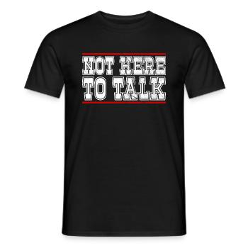 Gym Not Here To Talk Weightlifter Fitness - Men's T-Shirt - black - Front - AI Model Male 178 light (178cm)