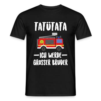 Tatü Tata ich werde großer Bruder - Männer T-Shirt - Schwarz - Vorne - AI Model Male 178 light (178cm)