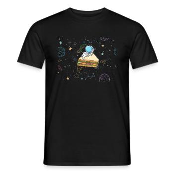 Astronaut Sandwich Liebe Astronomie Sandwich - Männer T-Shirt - Schwarz - Vorne - AI Model Male 178 light (178cm)