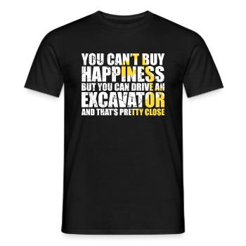 Baggerführer für Bagger und Sandbagger - Männer T-Shirt - Schwarz - Vorne - AI Model Male 178 light (178cm)
