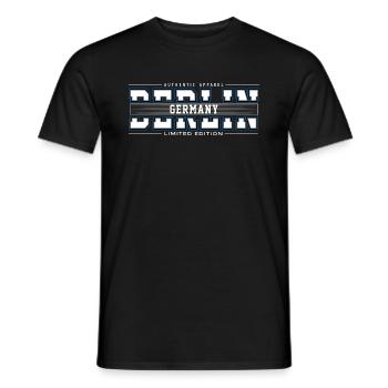 Berlin - Männer T-Shirt - Schwarz - Vorne - AI Model Male 178 light (178cm)