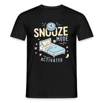Mode Snooze activé - Conception de sommeil amusante - T-shirt homme - noir - Devant - AI Model Male 178 light (178cm)