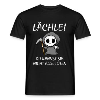 Lächle du kannst sie nicht alle töten. - Männer T-Shirt - Schwarz - Vorne - AI Model Male 178 light (178cm)