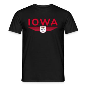 Iowa Fan T-Shirt – Your State! - Men's T-Shirt - black - Front - AI Model Male 178 light (178cm)