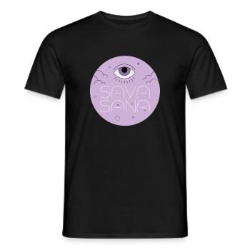 ICI POUR LA SAVASANA - T-shirt homme - noir - Devant - AI Model Male 178 light (178cm)