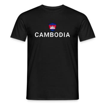 Kambodscha - Männer T-Shirt - Schwarz - Vorne - AI Model Male 178 light (178cm)