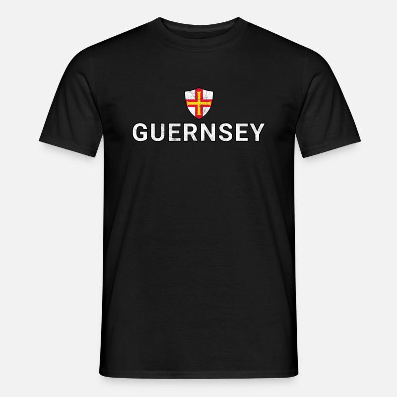 Guernsey - Männer T-Shirt - Schwarz