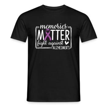 Memories Matter Fight Against Alzheimers - Men's T-Shirt - black - Front - AI Model Male 178 light (178cm)