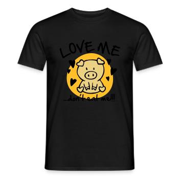 Love me, don't eat me - T-shirt homme - noir - Devant - AI Model Male 178 light (178cm)