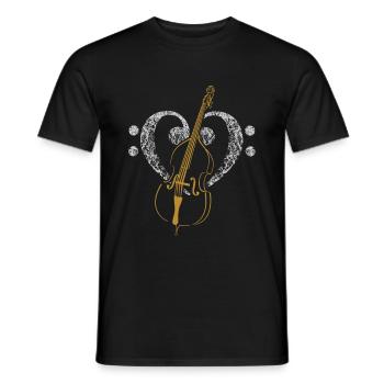 Contrabass - Men's T-Shirt - black - Front - AI Model Male 178 light (178cm)
