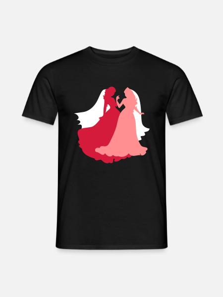 lesbisch gayheiratet - Männer T-Shirt - Schwarz